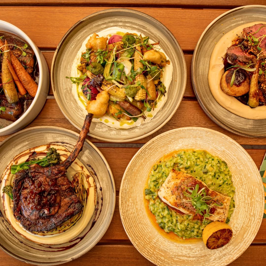 A spread of dishes at Two Six Seven
